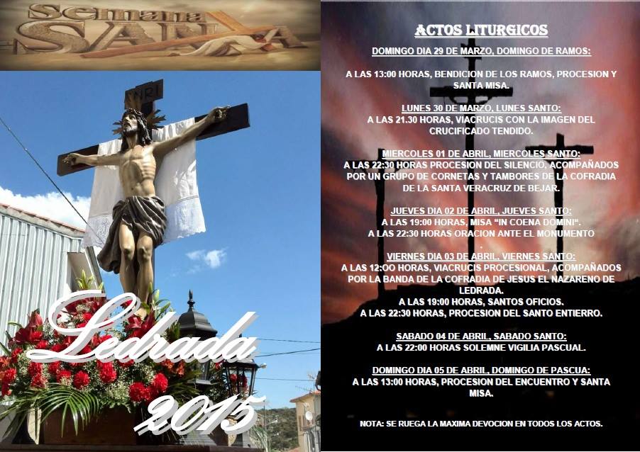 Semana Santa en Ledrada 2015 Ledrada